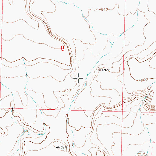 Topographic Map of Oscar Reservoir Number 4429, OR