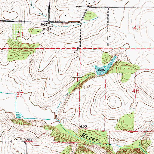 Topographic Map of S M S Dam Number 1, OR