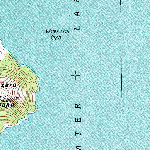 Topographic Map of Crater Lake National Park, OR