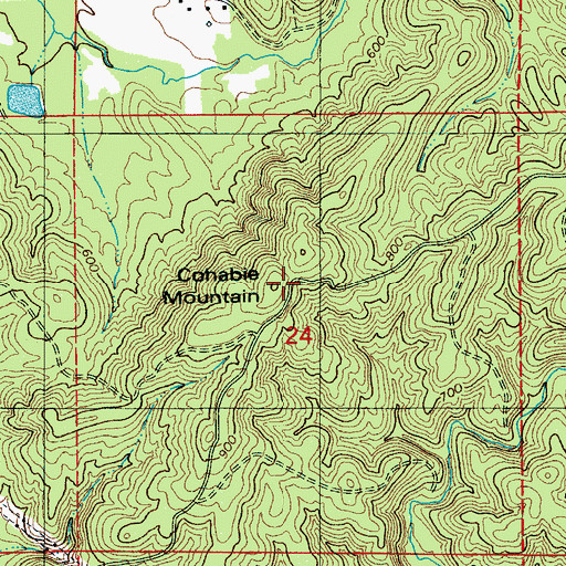 Topographic Map of Cohabie Mountain, AL