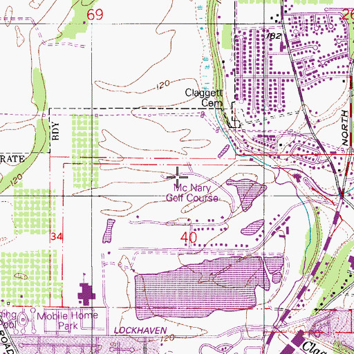 Topographic Map of Clear Lake Golf Course, OR