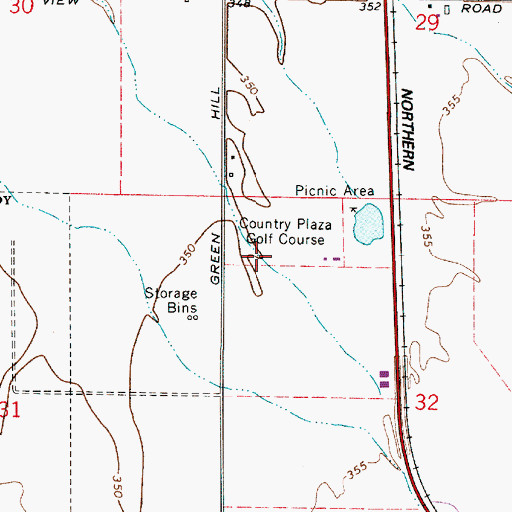 Topographic Map of Country Plaza Golf Course, OR