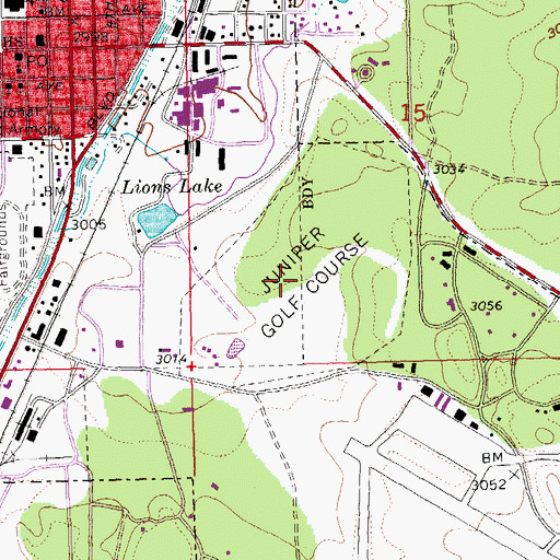 Topographic Map of Juniper Golf Course, OR