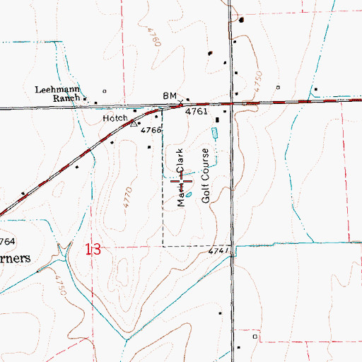 Topographic Map of Mark Clark Golf Course, OR