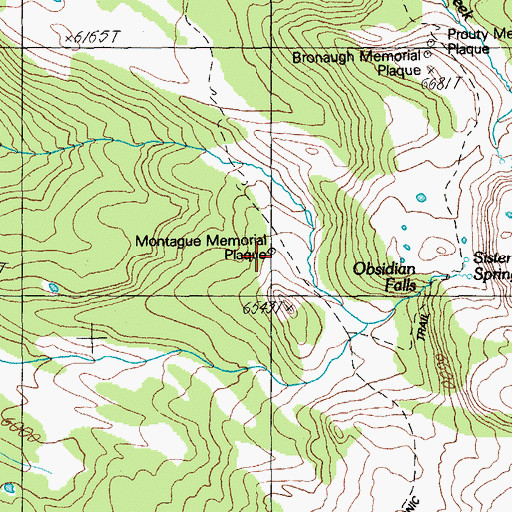 Topographic Map of Montague Memorial Plaque, OR