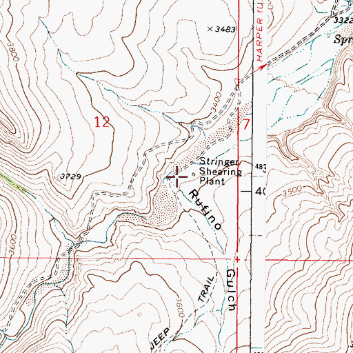 Topographic Map of Stringer Shearing Plant, OR