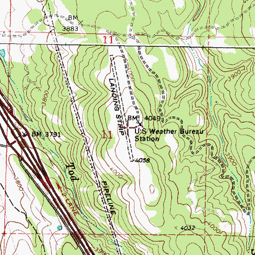 Topographic Map of United States Weather Bureau Station, OR