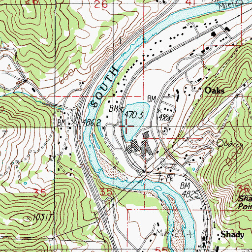 Topographic Map of Ornoname 8 Dam, OR