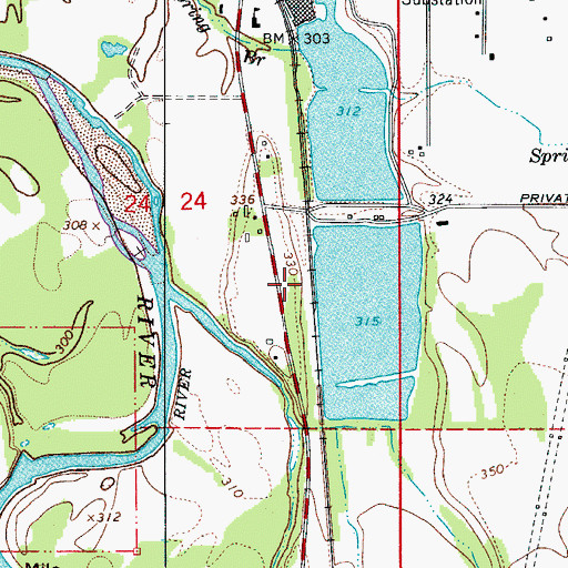 Topographic Map of Ornoname 5 Dam, OR