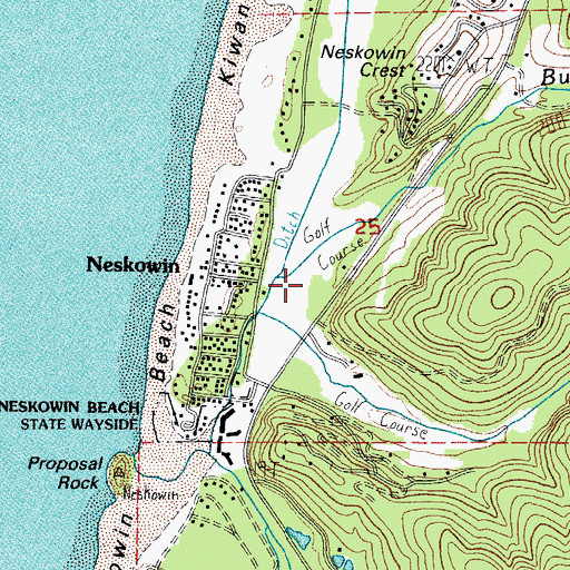 Topographic Map of Neskowin Marsh Golf Course, OR