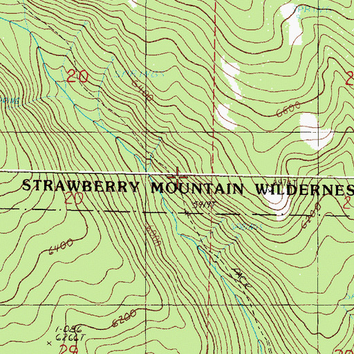 Topographic Map of Lake Creek Trail, OR