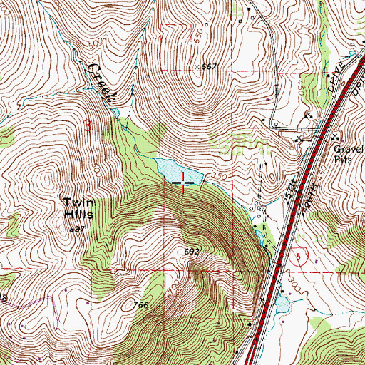 Topographic Map of Ornoname 10 Dam, OR