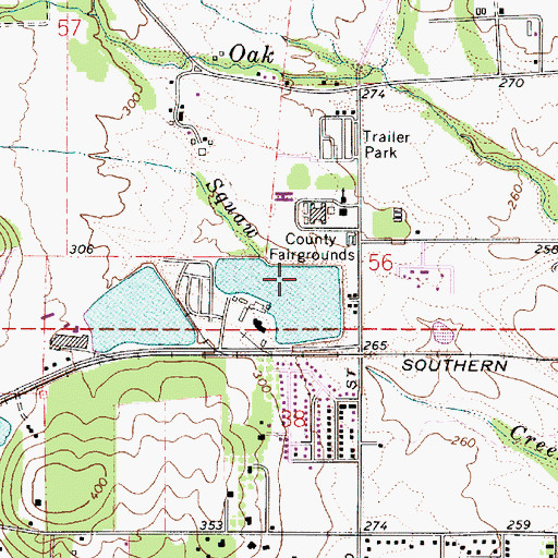 Topographic Map of Ornoname 14 Dam, OR
