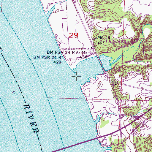Topographic Map of Colbert Creek, AL