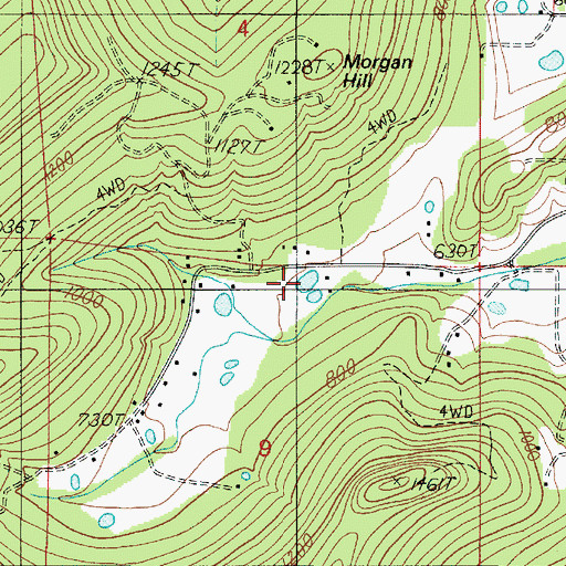 Topographic Map of Wylie Reservoir, OR