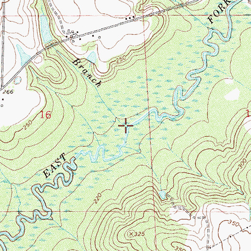 Topographic Map of Cold Branch, AL