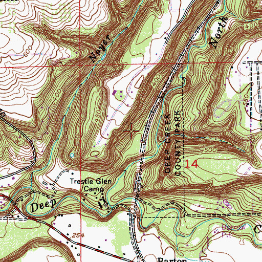 Topographic Map of Norris (historical), OR