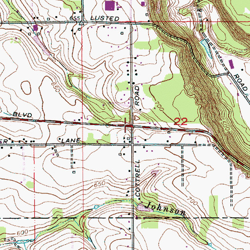 Topographic Map of Cottrell Station (historical), OR