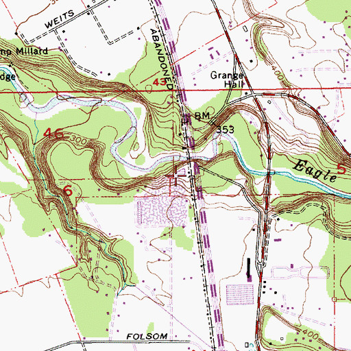 Topographic Map of Alspaugh (historical), OR