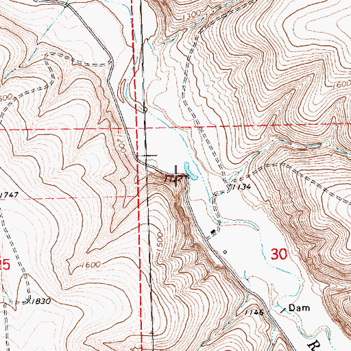 Topographic Map of Irby Reservoir, OR