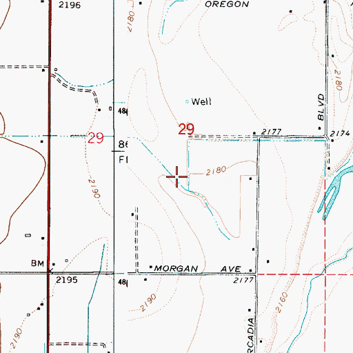 Topographic Map of Valley View Drain, OR