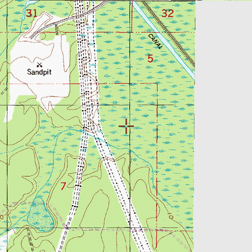 Topographic Map of Cold Creek, AL