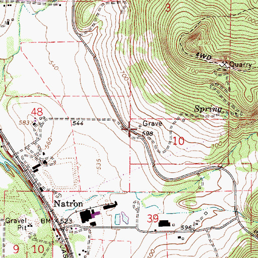 Topographic Map of Smith - Weyerhauser Cemetery, OR