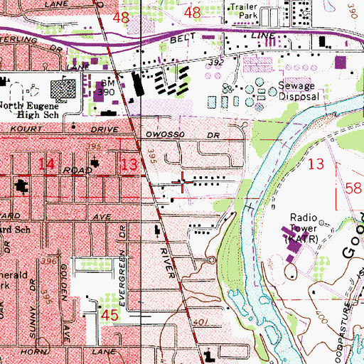 Topographic Map of Stumptown (historical), OR