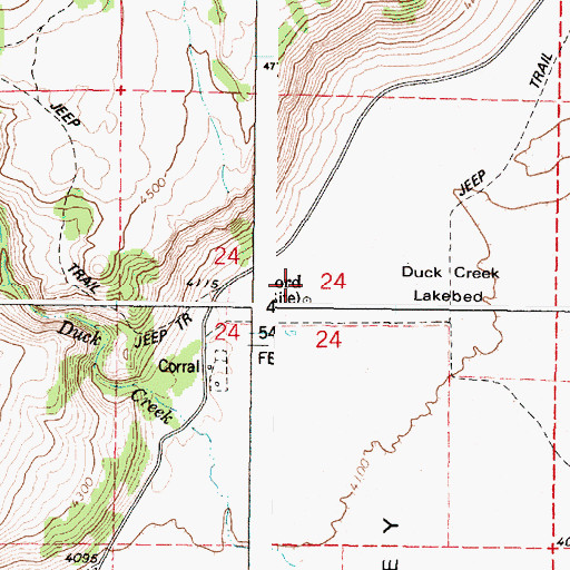 Topographic Map of Cord (historical), OR