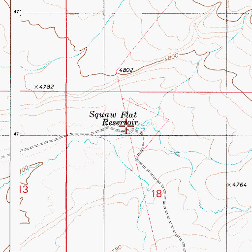 Topographic Map of Pisa Paa Ta Tsi Tsa-da Reservoir, OR
