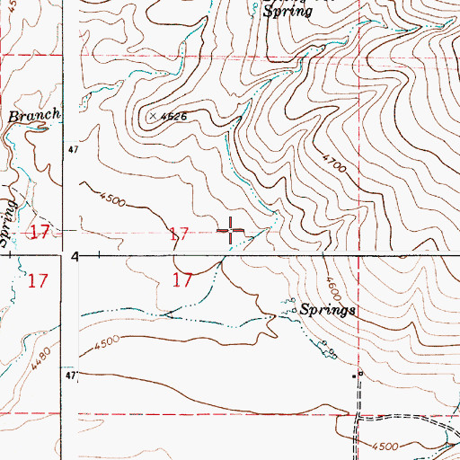 Topographic Map of Baltzar Spring, OR