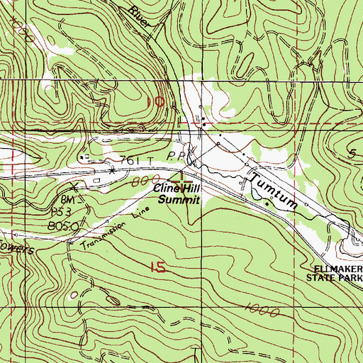 Topographic Map of Cline Hill Summit, OR
