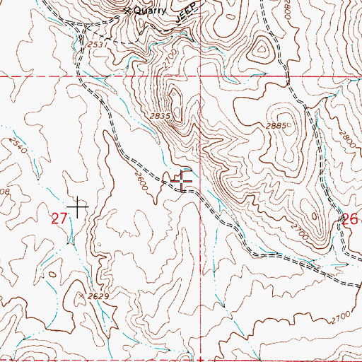Topographic Map of Agate Field, OR