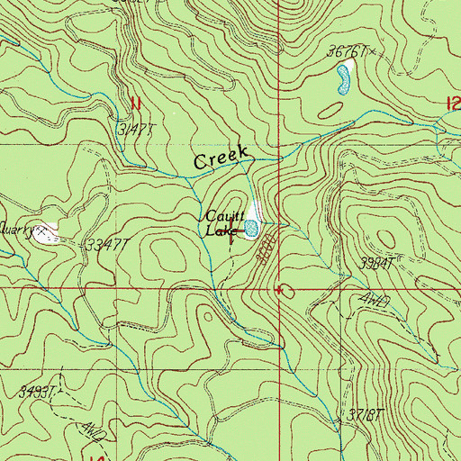 Topographic Map of Cavitt Lake, OR