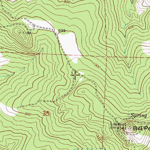 Topographic Map of Doyle Ranch, OR