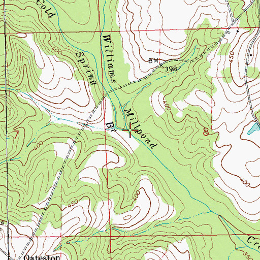 Topographic Map of Cold Spring Branch, AL