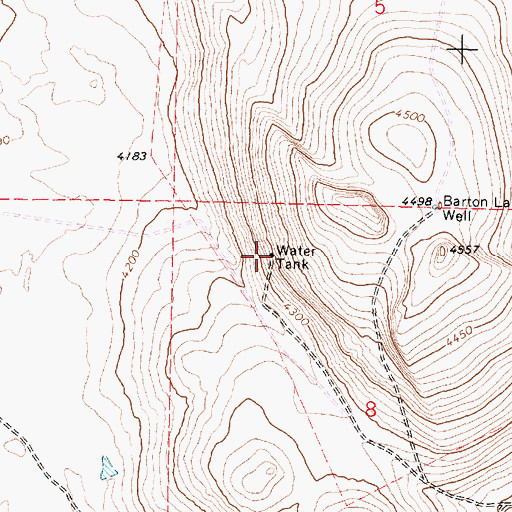 Topographic Map of Dry Lake Waterhole, OR
