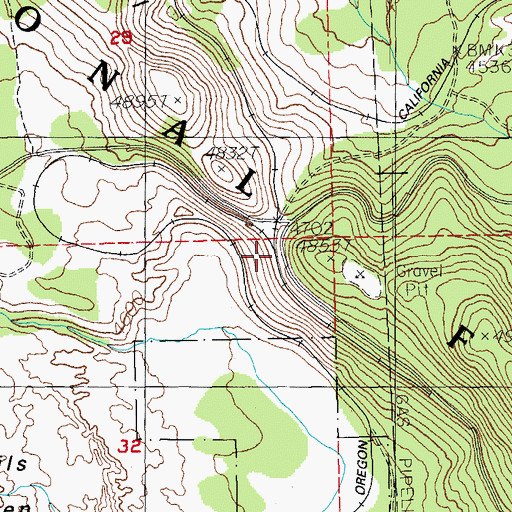 Topographic Map of West Switchback (historical), OR