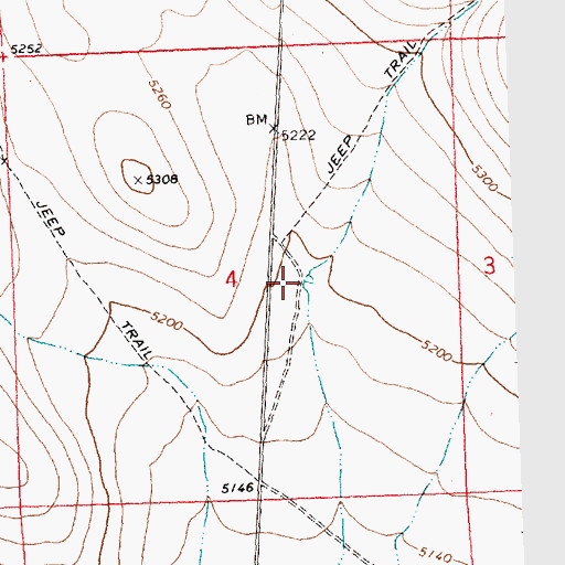 Topographic Map of Draw Fork Waterhole, OR