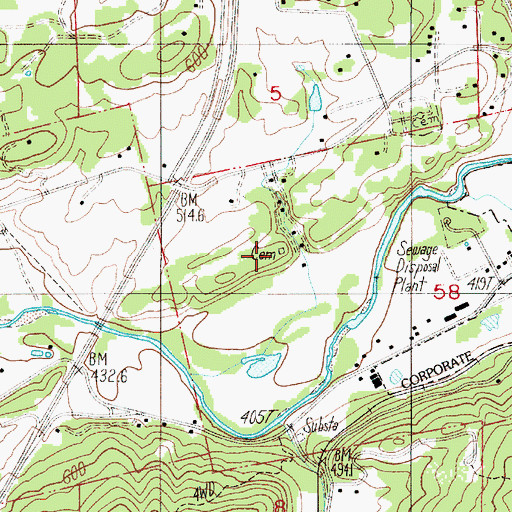 Topographic Map of Reason - Reed Cemetery, OR