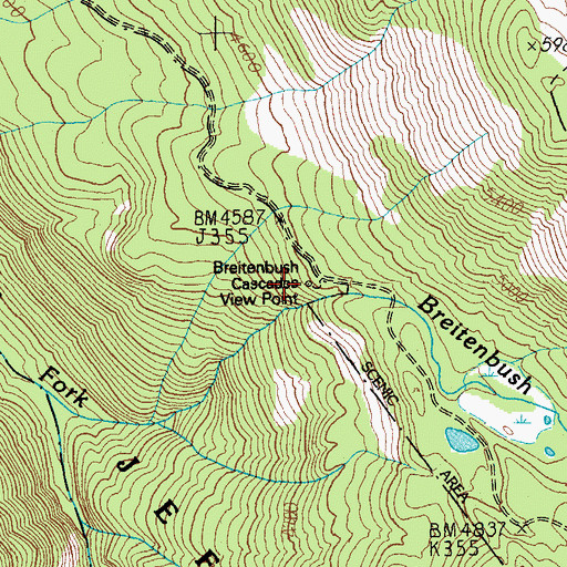 Topographic Map of Breitenbush Cascades View Point, OR