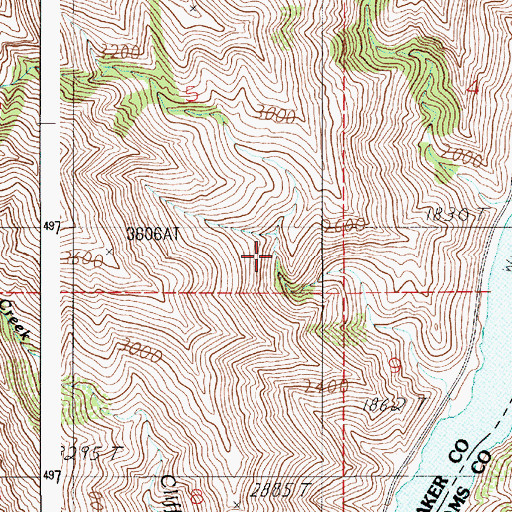 Topographic Map of Quaking Aspen Spring, OR