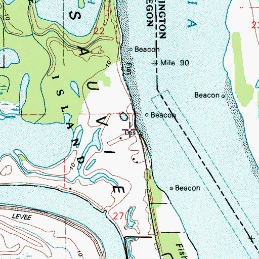 Topographic Map of Henrici Landing (historical), OR