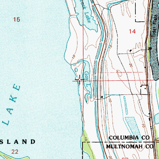 Topographic Map of Gay Lake, OR
