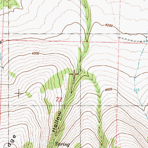 Topographic Map of Odell Hollow, OR