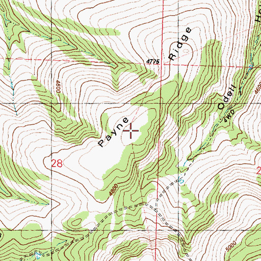 Topographic Map of Payne Ridge, OR