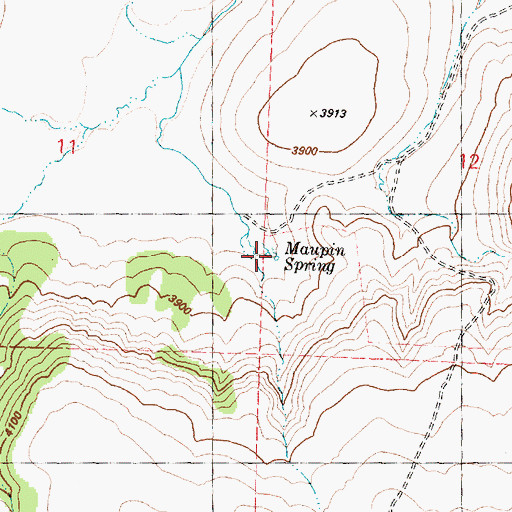 Topographic Map of Maupin Spring, OR
