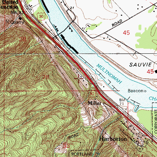 Topographic Map of Armona (historical), OR