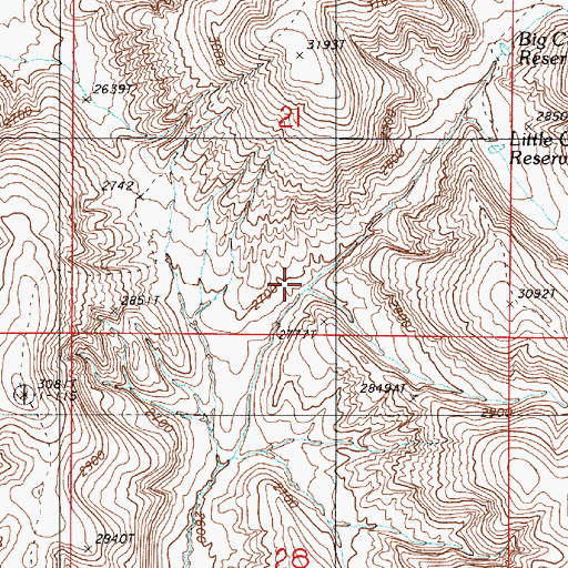 Topographic Map of Channel Reservoir, OR