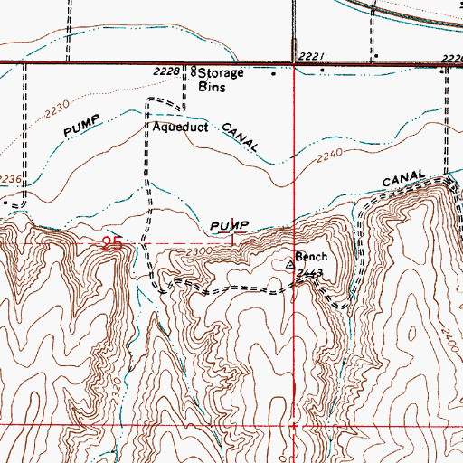 Topographic Map of Upper Pump Canal, OR